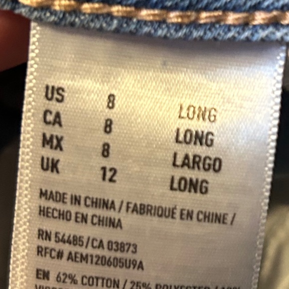 American Eagle Outfitters Super Super Stretch Light Fade Denim Jeans Size 8 - Picture 16 of 16